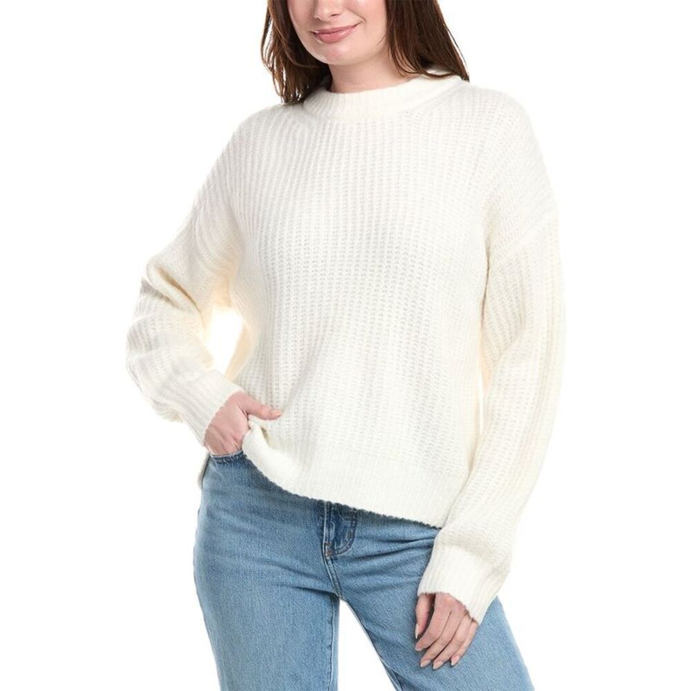 Labiz Womens  Lalamia Wool & Alpaca-Blend Sweater, White